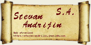 Stevan Andrijin vizit kartica